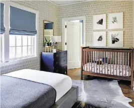  ?? Laurey Glenn via Washington Post ?? By honoring the existing palette of your room, you can make a nursery nook a seamless extension of it.