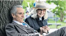  ??  ?? Autumn romance: Lawrence (Jeremy Irons) and Sara (Diane Keaton) connect