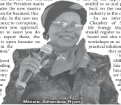  ??  ?? Minister Sithembiso Nyoni