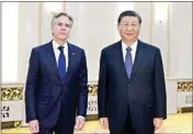 ?? ?? Secretary of State Antony Blinken and Chinese President Xi Jinping