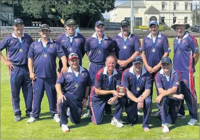  ?? ?? VETERAN SUCCESS: Horsham Cricket Associatio­n’s over-40s representa­tive side after beating South West in Hamilton.