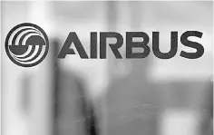  ?? — Reuters photo ?? The logo of Airbus is pictured at the company’s headquarte­rs in Colomiers near Toulouse, France, October 19, 2017.