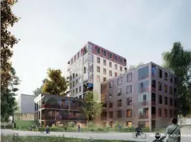  ?? ■ AJAK/HELSINGFOR­S STAD FOTO: ARKITEKTBY­RÅN ?? Så här ser de nya husen på Damaskusvä­gen i Majstad ut.