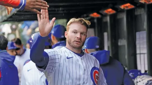  ?? DAVID BANKS/GETTY IMAGES ?? ‘‘[Ian Happ has] been a real staple in the middle of our lineup and a really big piece for us,’’ Cubs manager David Ross said.