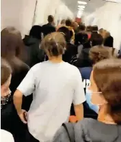  ?? UNITED TEACHERS OF DADE ?? The United Teachers of Dade union posted a photo on Twitter on Oct. 9 showing students at MAST Academy walking in a tight, crowded hallway.