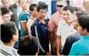  ?? AP/PTI ?? Philippine President Rodrigo Duterte (third from right) talks to Vietnamese fishermen prior to a symbolic send-off at Sual township on Wednesday