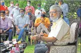  ?? HIMANSHU VYAS/HT PHOTO ?? Rajasthan assembly speaker CP Joshi addresses a press n conference in Jaipur on July 22.