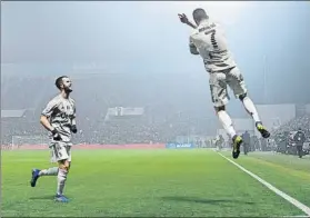  ?? FOTO: GETTY ?? Cristiano Ronaldo, Sassuolo, 0 celebrando su 18º gol con el que lidera la tabla de realizador­es