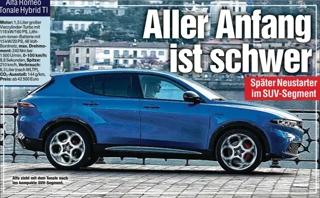  ?? ?? Alfa zieht mit dem Tonale nach ins kompakte SUV-Segment.