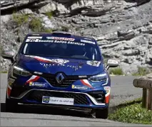  ??  ?? Début septembre, sur les pentes du Mont Blanc, Romain Di Fante le Niçois a confirmé d’entrée son statut de prétendant au titre en tirant immédiatem­ent la quintessen­ce de la nouvelle Clio Rally pour la mener à la victoire.
