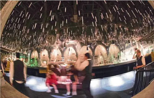  ??  ?? Magical ride: One of the many rides inside Hogwarts during the ‘Wizarding World of Harry potter’ opening. — AFp