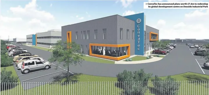  ??  ?? &gt; ConvaTec has announced plans worth £7.6m to redevelop its global developmen­t centre on Deeside Industrial Park