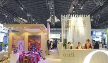  ??  ?? The Qatar pavilion at ITB China 2019 showcased a strong delegation of leading private sector partners.