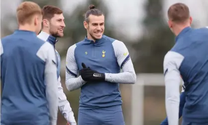  ??  ?? Gareth Bale at Tottenham training on Tuesday before the team’s trip to Austria to face Lask in the Europa League. Photograph: Tottenham Hotspur FC/Getty Images