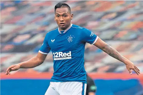  ?? Picture: SNS. ?? Alfredo Morelos took his European tally for Rangers to 20 with two goals against Lincoln Red Imps.