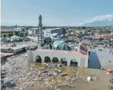  ?? Reuters ?? The remains of Baiturrahm­an mosque in Palu