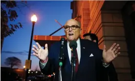  ?? Photograph: Drew Angerer/Getty Images ?? Rudy Giuliani in Washington last year. Giuliani has been charged in the Arizona scheme.