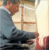  ?? PATRICIA OLEAS / EXPRESO ?? Arte. Alfonso Allauca, uno de los últimos tejedores, muestra su técnica.