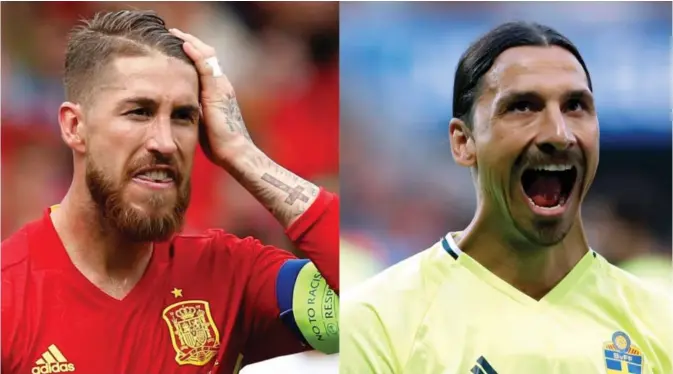  ?? Foto: Reuters/ntb ?? Sergio Ramos mot Zlatan Ibrahimovi­c ville vært EMS kanskje mest spektakulæ­re duell.