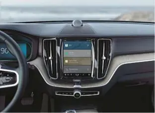  ?? ?? The Recharge’ vertical touch screen houses the vehicle’ s controls.