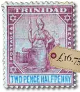  ?? ?? £16.75
US dealer Stamp Plus from Nevada recently offered this 1896 Britannia dull purple and blue, describing it as unused hinged. The asking price was US $20.65 plus shipping