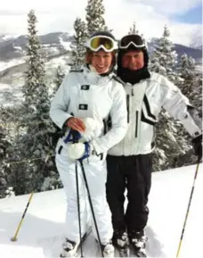  ??  ?? Avid skiers Donald Ziraldo and wife Victoria have a place in Aspen, Col.