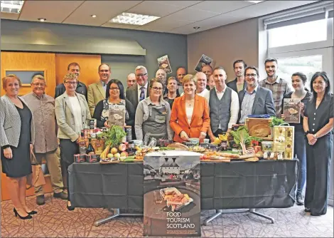  ?? 01_B35front01 ?? Producers and heads of food and drink industries on Arran showcase the wealth of produce available from the island during the visit of First Minister Nicola Sturgeon, who lent her backing to a new plan to boost food and drink tourism in Scotland. See inside for full story.