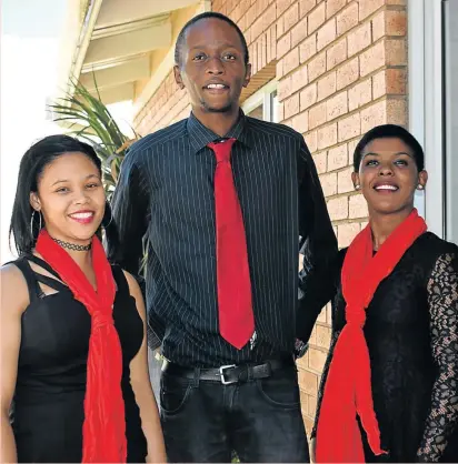  ??  ?? LET US ASSIST: Credit Rescue staff members, from left, Jay-Dee Adams, Mfundo Dakada and Leonie Cassels