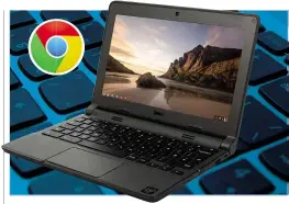  ??  ?? ABOVE The no-frills chassis aptly reflects the Chromebook 11’s overall nature