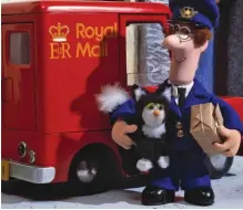  ??  ?? Loveable: Postman Pat with black and white cat Jess