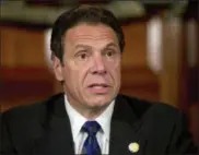  ?? MIKE GROLL — THE ASSOCIATED PRESS ?? In this June 25, 2015 file photo, New York Gov. Andrew Cuomo speaks during a news conference in the Red Room at the Capitol in Albany, N.Y.