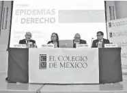  ?? /Foto: A.R. ?? De izquierda a derecha, José Ramón Cossío, Rosario Cárdenas, Gustavo Olaiz y Vicente Ugalde.
