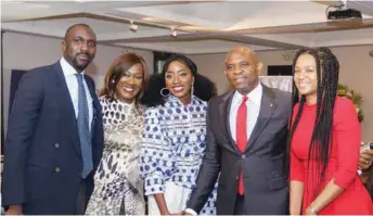  ??  ?? L-R: Representa­tive of the LSSC Executive Chairman, Mrs. Aregbesola Abina, Group Head of Corporate Banking at Zenith Bank, Mr. Akin Ogunranti, Mrs. Adwoa Edun, Founder and CEO of Bestman Games, Nimi Akinkugbe, Managing Consultant at the Daisy...