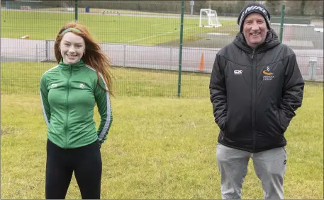  ??  ?? Ruth Monaghan with her coach, Ray Flynn. Pic: Donal Hackett.