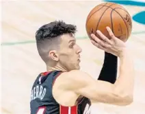  ?? JEFFREY MCWHORTER/AP ?? Heat guard Tyler Herro has been giving it his best shot during the preseason.