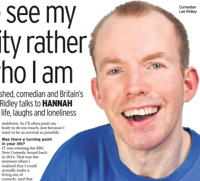  ??  ?? Comedian Lee Ridley