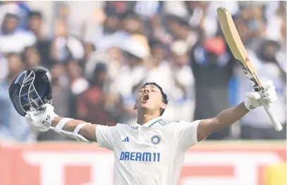  ?? Picture: Getty Images ?? RISING STAR. Young Indian batter Yashasvi Jaiswal has shown he has what it takes to take the step up to the tough world of Test match cricket.