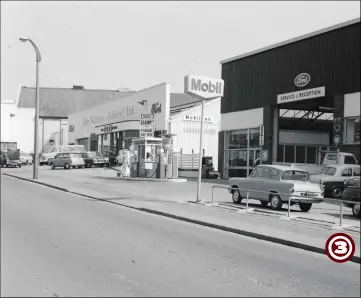  ??  ?? 1966 - The new building is already operationa­l (right) in this view at the time of John Wilment’s occupying the site. The building in the centre and the cinema (far left) were both demolished in the 1990s for a road scheme