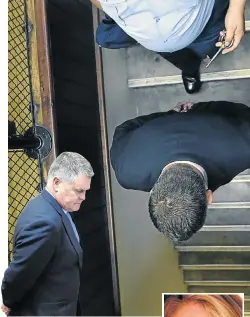 ?? Picture: Gallo Images ?? Property mogul Jason Rohde is led down to the cells this week after being found guilty in the Western Cape High Court of murdering his wife Susan Rohde, right.