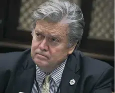  ?? Evan Vucci/Associated Press ?? Deconstruc­ted: Trump chief strategist Steve Bannon