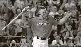  ?? WILFREDO LEE/THE ASSOCIATED PRESS ?? New York Yankees slugger Aaron Judge smiles after his final swing during his All-Star Home Run Derby-winning performanc­e Monday in Miami.