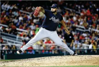  ?? ROB CARR / GETTY IMAGES ?? Though he was not among the minor league honorees, pitcher Luiz Gohara is an example of the Braves’ depth in the system, beating the Nationals in his second major league start.