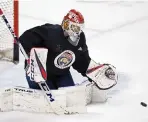  ?? DAVID SANTIAGO dsantiago@miamiheral­d.com ?? Sergei Bobrovsky is looking for a bounce-back season, but his status initially is uncertain.