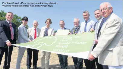  ??  ?? Pembrey Country Park has become the only place in Wales to hold both a Blue Flag and a Green Flag.