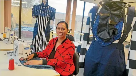  ??  ?? Aloma Tou set up her home-based garments business with support from Sewtec Fashion Academy.