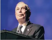  ?? YANA PASKOVA/GETTY ?? Michael Bloomberg is spending $15 million to $20 million on voter registrati­on efforts in five 2020 battlegrou­nd states.