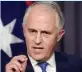  ??  ?? Malcolm Turnbull
When it comes to our nations security, we must stay ahead of the threats against us. Now, my job as Prime Minister and our jobs as ministers is to keep Australian­s safe — MALCOLM TURNBULL, Australian PM