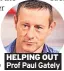  ??  ?? HELPING OUT Prof Paul Gately