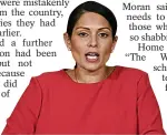  ?? Picture: ANDREW PARSONS ?? Burden...Home Secretary Priti Patel