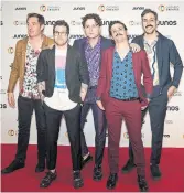  ?? TIJANA MARTIN THE CANADIAN PRESS ?? Hamilton rock band Arkells will perform for the fourth time at the Juno Awards on Sunday night.